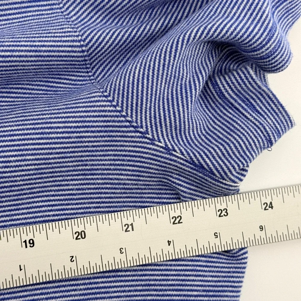 Michael Kors‎ Polo Shirt Mens XXL Blue White Striped Short Sleeve MK Logo Soft